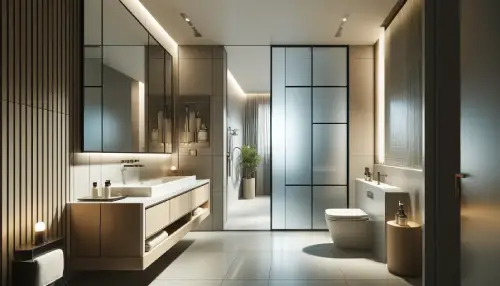 Puertas corredizas de vidrio para baño